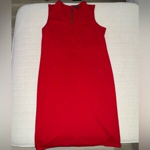 Nina Leonard Vibrant Red Mini Dress